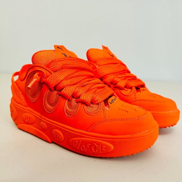 NEW PUMA LAMELO BALL LAFRANCE ASSIST ORANGE SMASH FASHION SNEAKERS - Picture 1 of 10